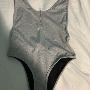 Grey high waisted one piece